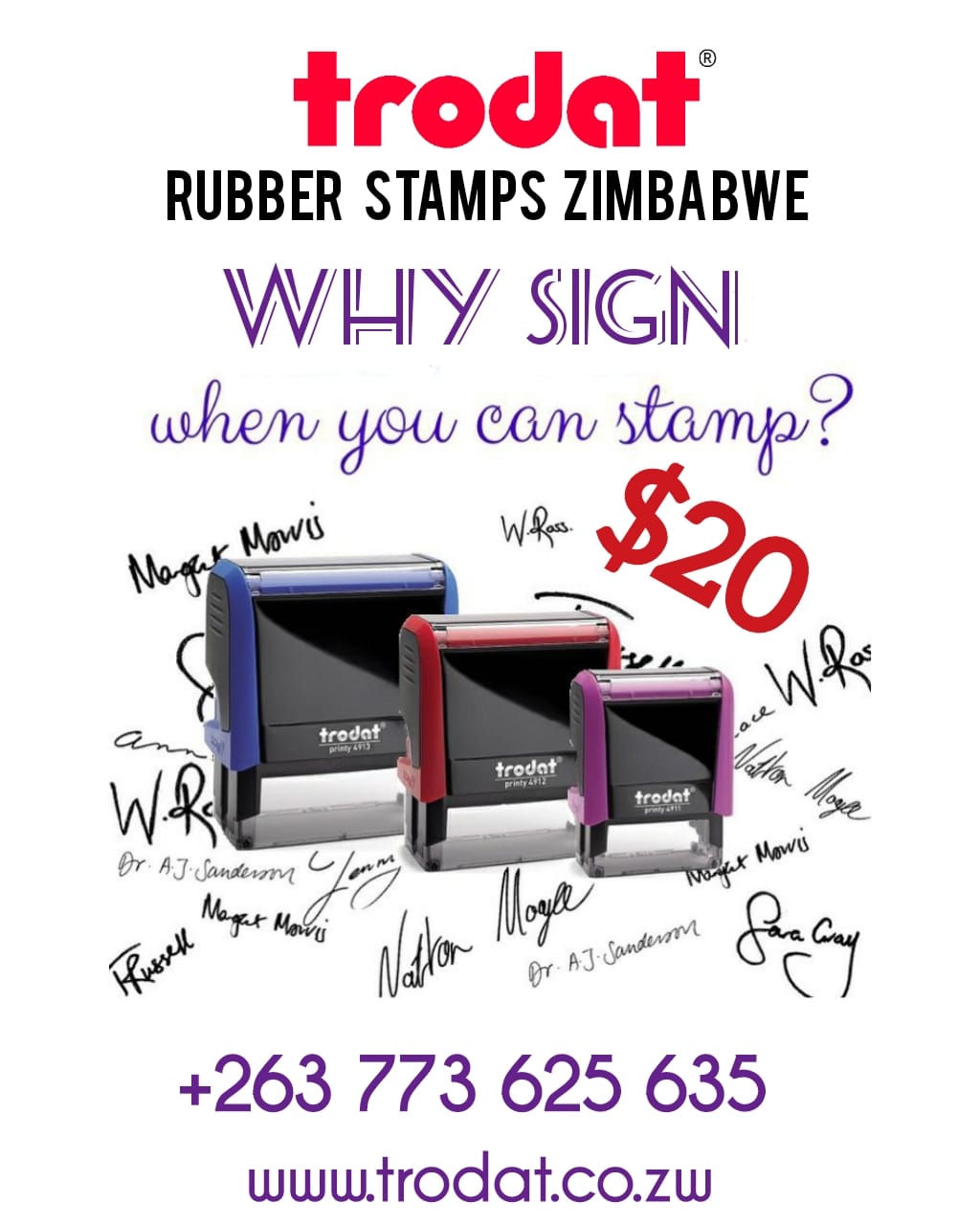 Signature Stamps On Trodat Printy 4913